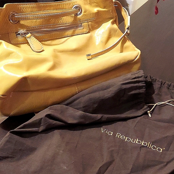 $$BEAUTIFUL NEW ITALIAN LEATHER HANDBAG!! LARGE.. VIA REPUBBLICA! - Picture 5 of 9